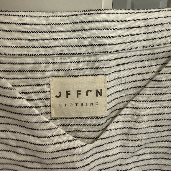 Off On Clothing 100% Linen Striped Tank Top - Picture 3 of 6